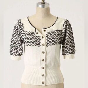 Anthropologie Moth Knit Button Up Cardigan